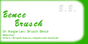 bence brusch business card